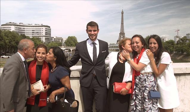 Sciences Po graduates and their parents in Paris